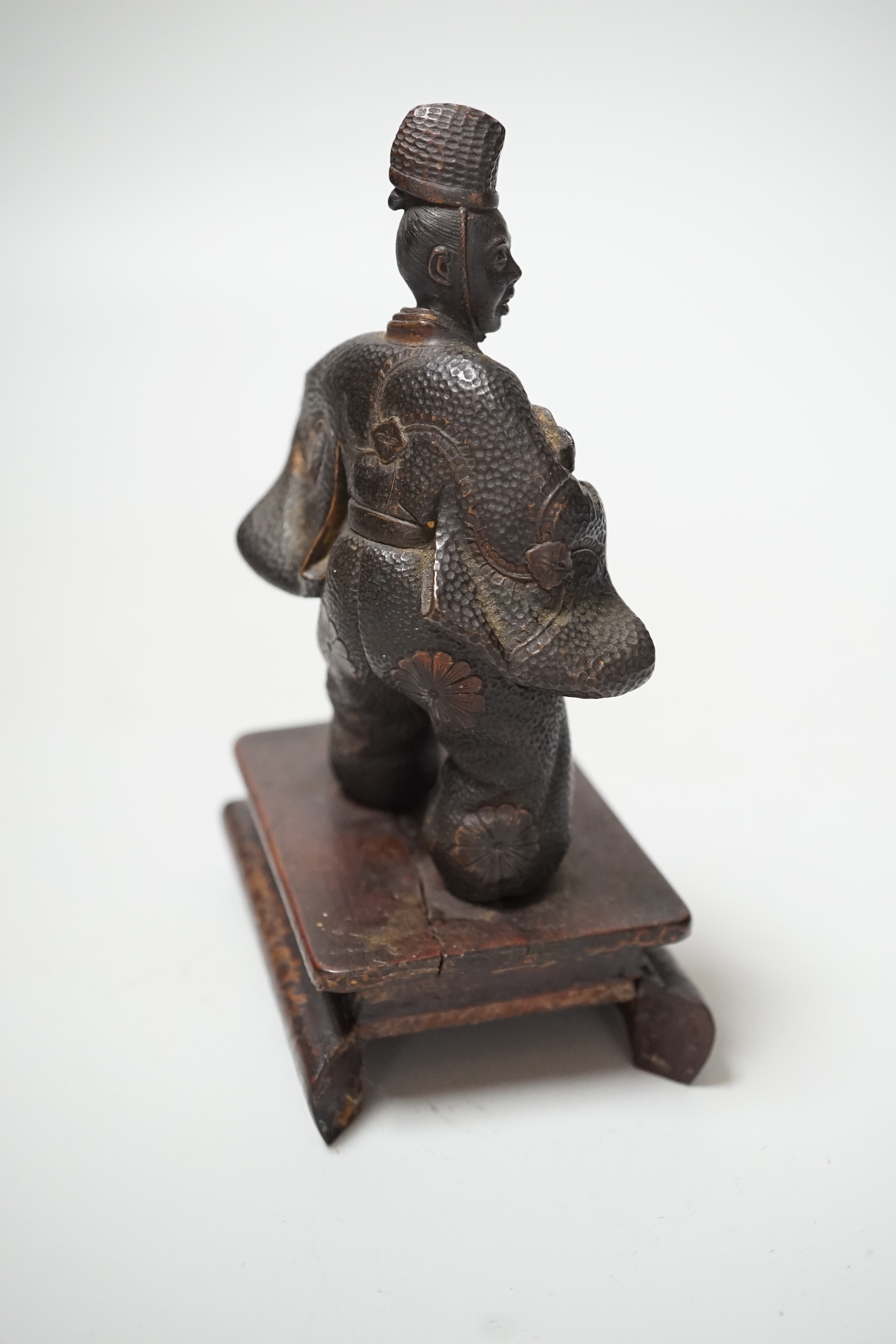 Miyao Saku. A Japanese Meiji bronze figure, 14cm